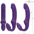 Double vibromasseur Jill violet télécommandé — vue de profil