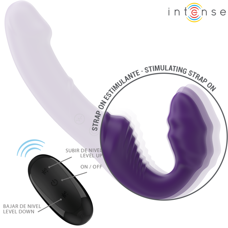 Double vibromasseur Jill violet télécommandé — vue de dos