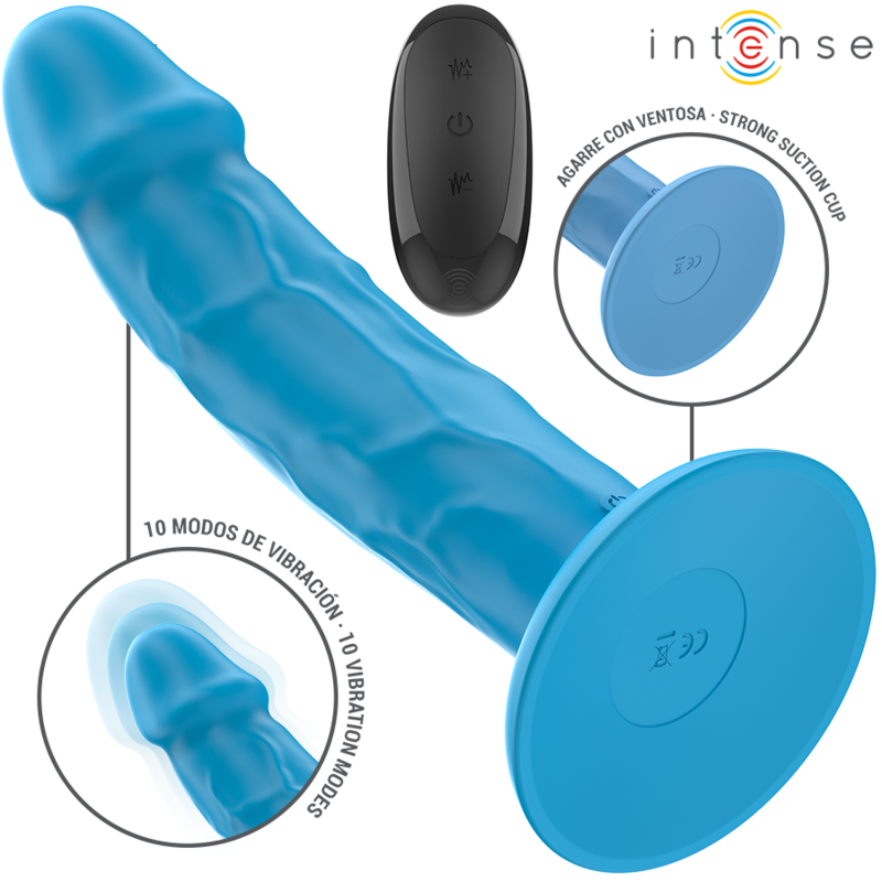Gode réaliste vibrant à ventouse télécommandé — détail produit