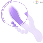 Triple vibrateur lapin vaginal clitoridien et anal — détail texture surface