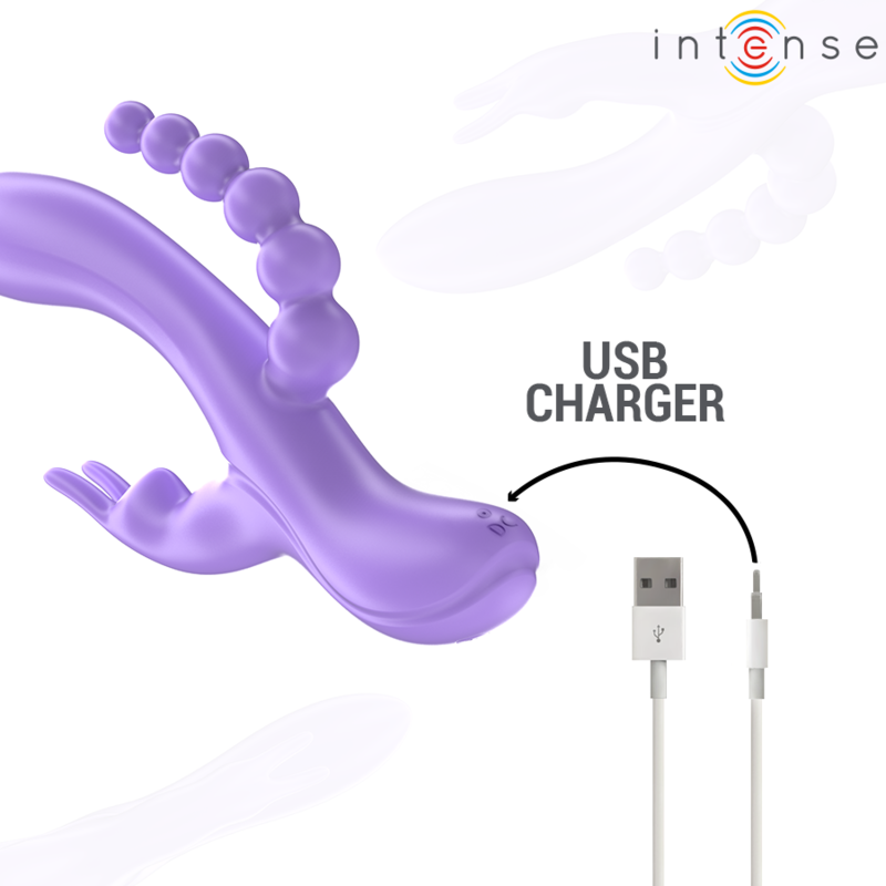 Triple vibrateur lapin vaginal clitoridien et anal — emballage produit