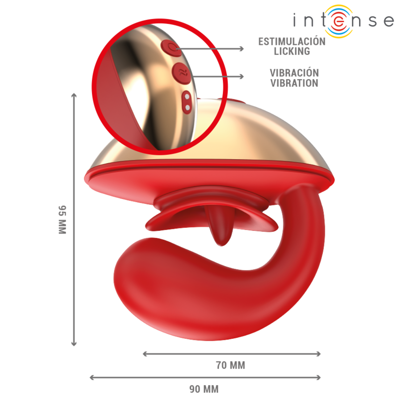 Vibromasseur en forme de U clitoris et point G — détail texture surface
