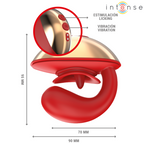 Vibromasseur en forme de U clitoris et point G — détail texture surface