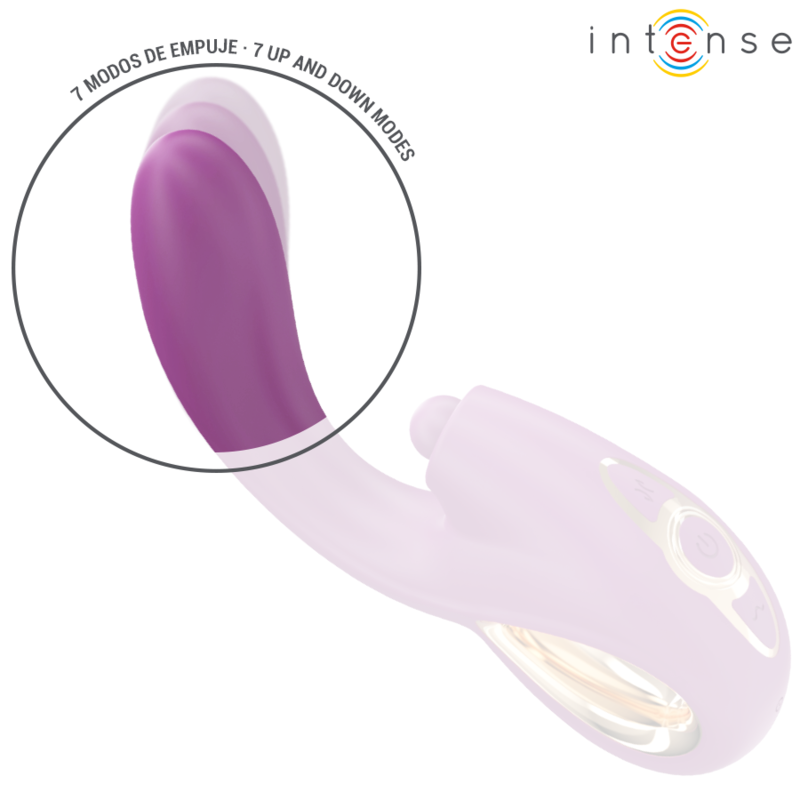 Vibrateur point G à poussée et tapping — vue de dos
