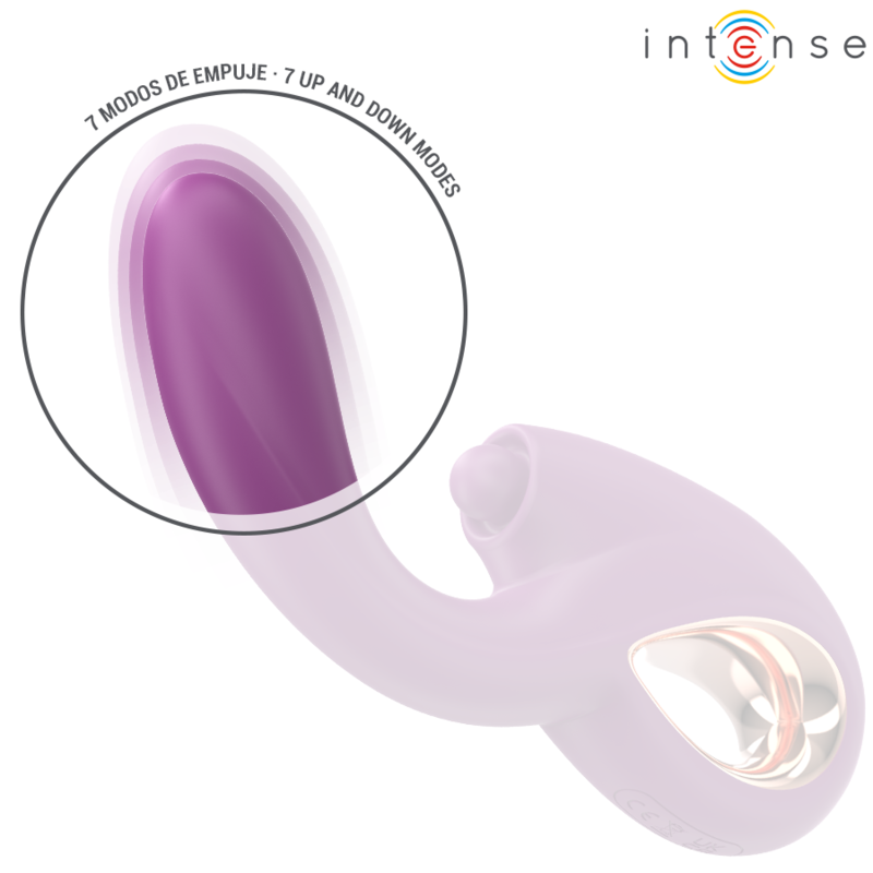 Vibrateur point G à poussée et tapping — détail texture surface