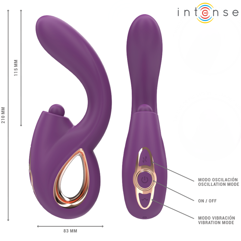 Vibrateur point G à poussée et tapping — vue rapprochée