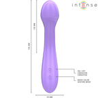 Vibromasseur chauffant point G en silicone — vue rapprochée