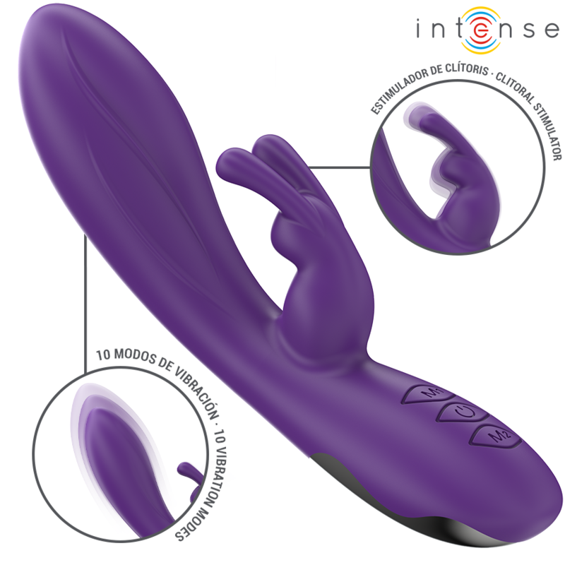 Vibromasseur rabbit silicone 10 vibrations — finition matière