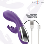 Vibromasseur rabbit silicone 10 vibrations — vue trois quarts