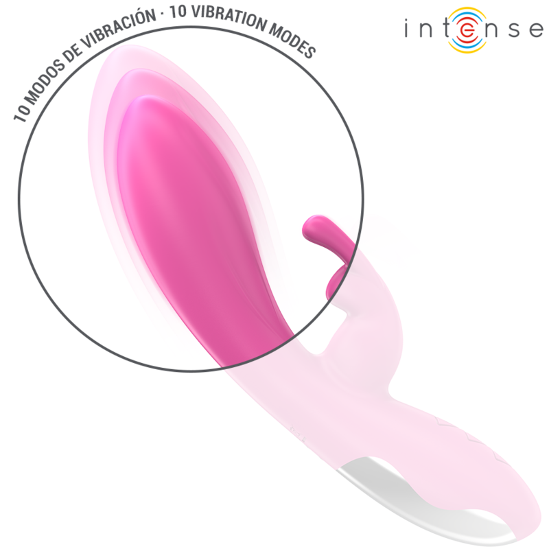 Vibromasseur rabbit silicone 10 vibrations — vue rapprochée