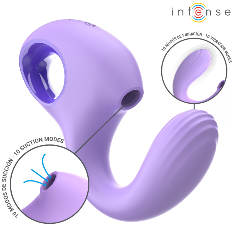 Stimulateur clitoridien à aspiration et vibrations — détail produit
