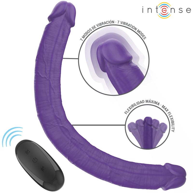 Double gode vibrant flexible télécommandé — détail produit