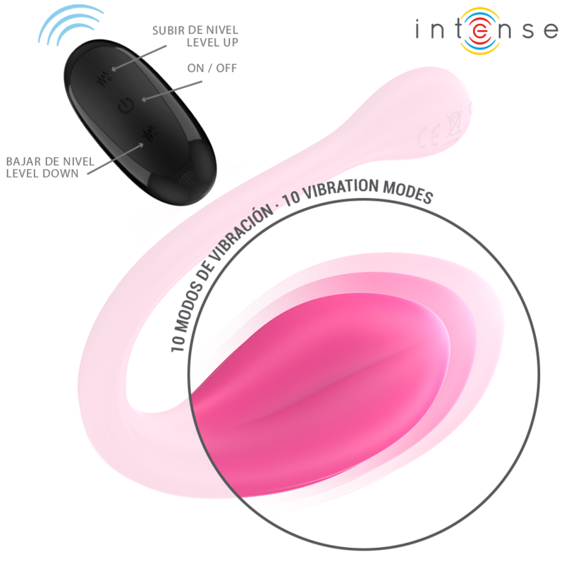 Vibromasseur en U double stimulation télécommandé — vue de dos