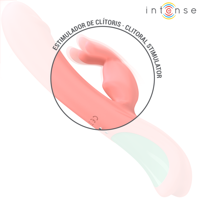 Vibromasseur rabbit avec embout oscillant point G — détail texture surface
