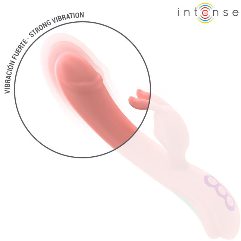 Vibromasseur rabbit avec embout oscillant point G — vue rapprochée