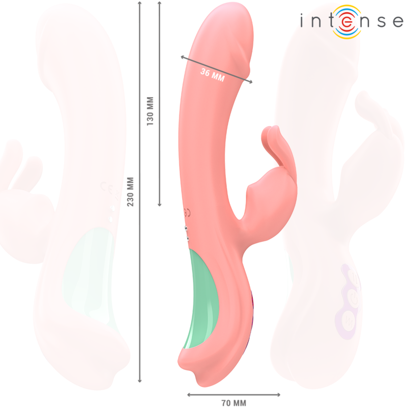 Vibromasseur rabbit avec embout oscillant point G — vue de dos