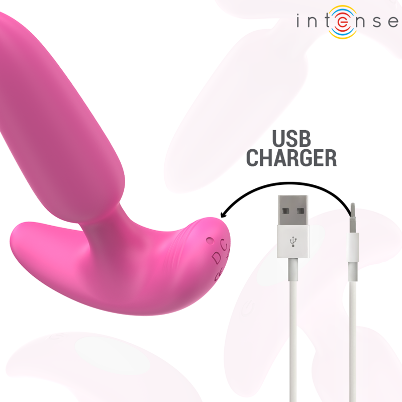 Plug anal vibrant télécommandé en silicone — vue rapprochée