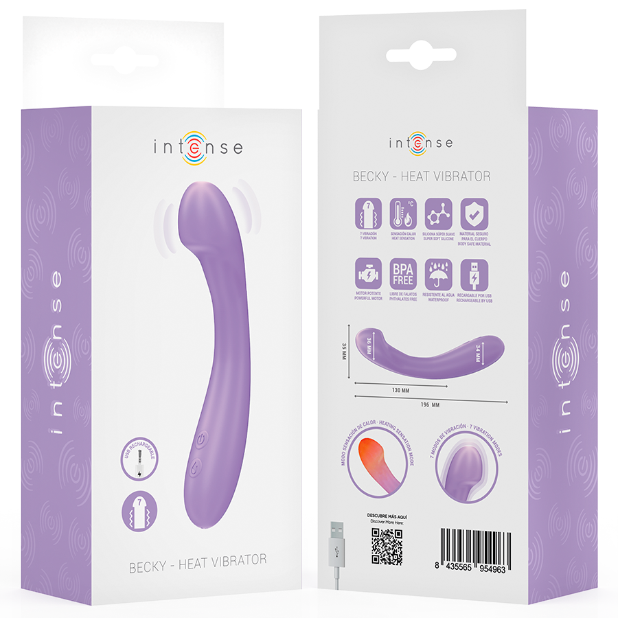 Vibromasseur chauffant point G en silicone — comparatif dimensionnel