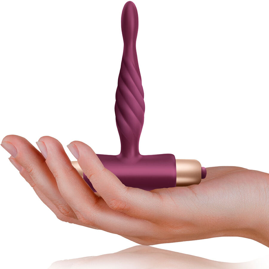 Coffret Dare vibromasseur torsadé et plug anal débutant — vue de profil