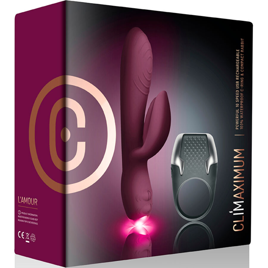 Coffret couple Lamour rabbit et anneau pénien LED — vue de dos