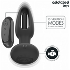Plug anal vibrant à langue oscillante télécommandé — vue rapprochée