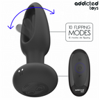 Plug anal vibrant à langue oscillante télécommandé — vue de dos