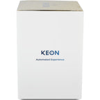 Boite blanche minimaliste Keon Automated Experience, packaging epure du masturbateur automatique connecte Keon livre avec sa gaine Feel Stroker Kiiroo.