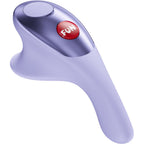 Doigt vibrant clitoridien en silicone — détail texture surface