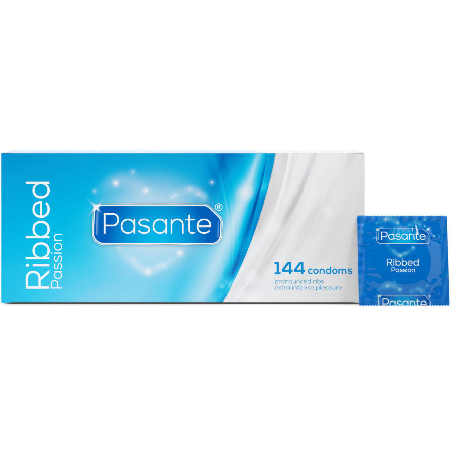 Préservatifs nervurés Passion boîte de 144 — détail produit