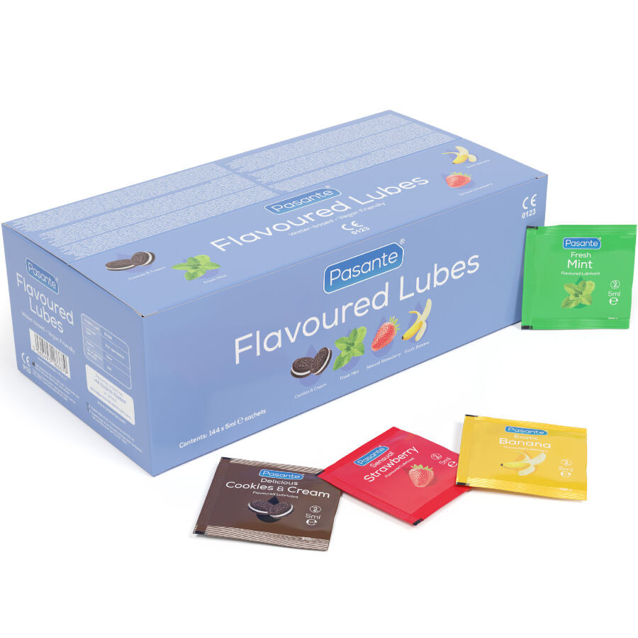Boîte de lubrifiants aromatisés en dosettes — détail produit