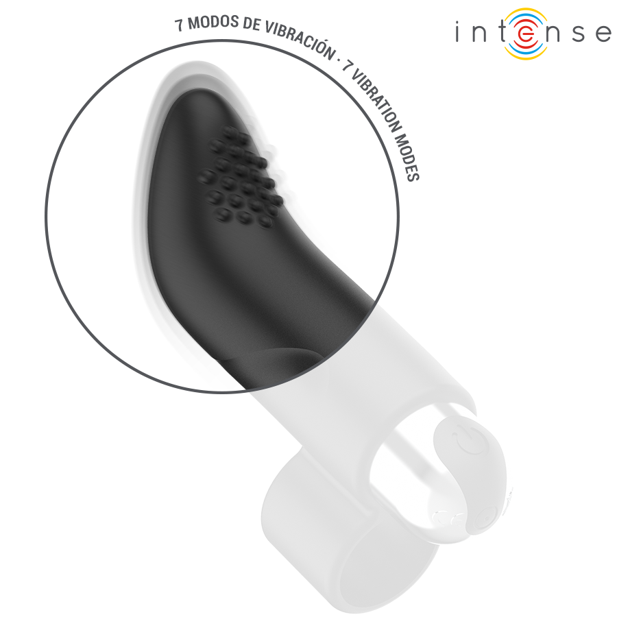 Stimulateur de doigt rechargeable compact — détail texture surface