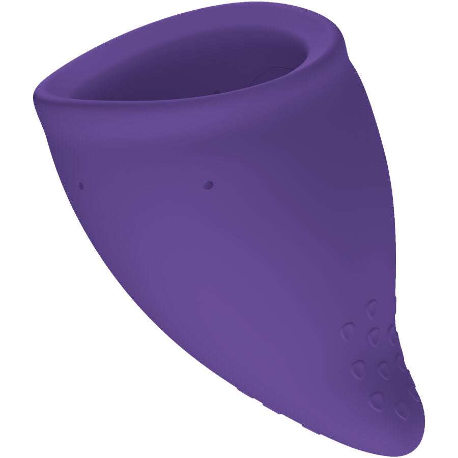 Coupe menstruelle silicone souple colorée — vue de dos