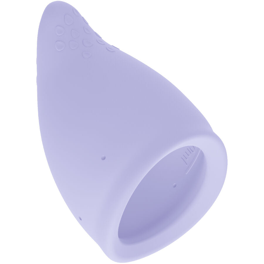 Coupe menstruelle silicone souple colorée — détail design