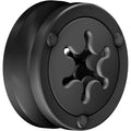 Masturbateur Fun Factory noir a clic magnetique, manchon cylindrique a entree texturee en etoile et fixation IKU, interieur nervure modulable.