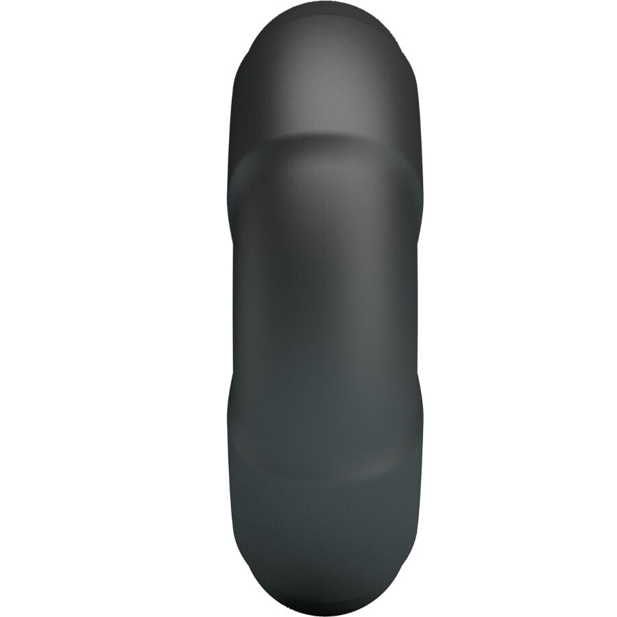 Anneau penien Arvell Crazy Bull vu de profil, bague de silicone gris fume souple et epaisse au toucher doux concue pour prolonger les sensations.