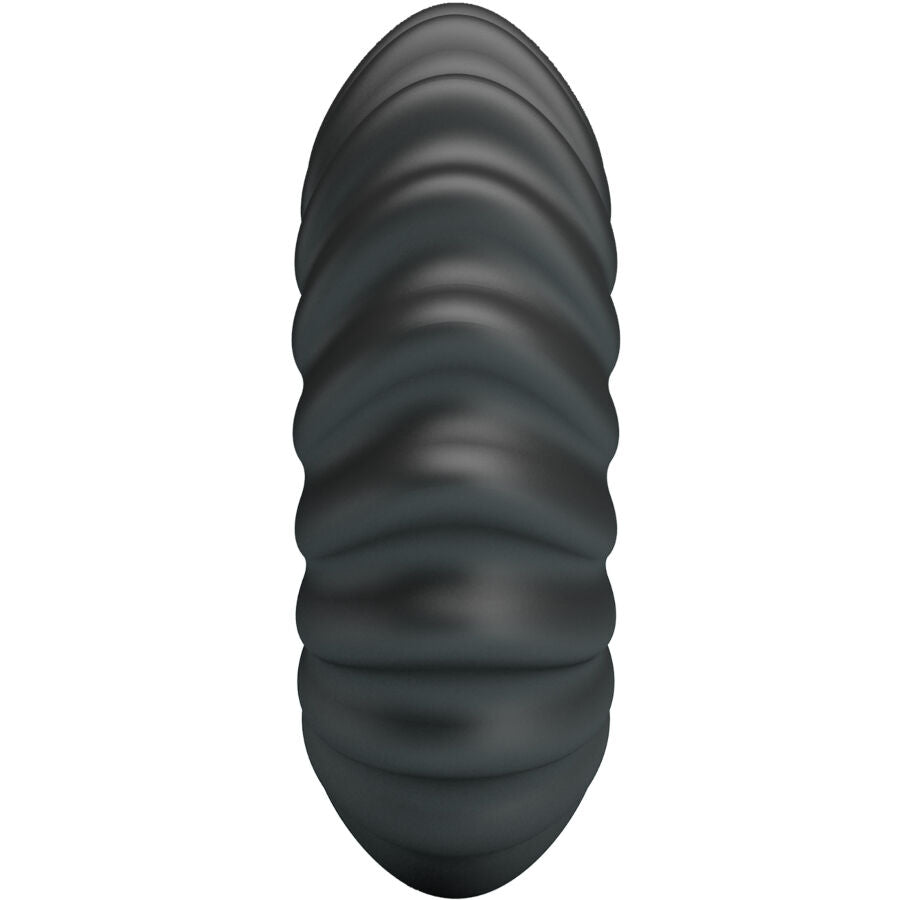 Anneau pénien en silicone toucher velours — vue de dos