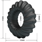 Anneau pénien en silicone toucher velours — vue rapprochée