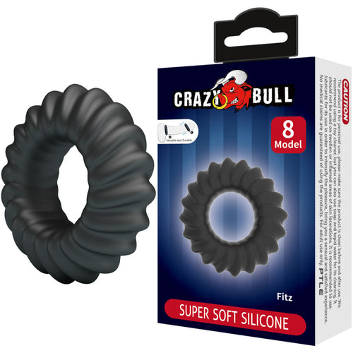Anneau pénien en silicone toucher velours — vue principale
