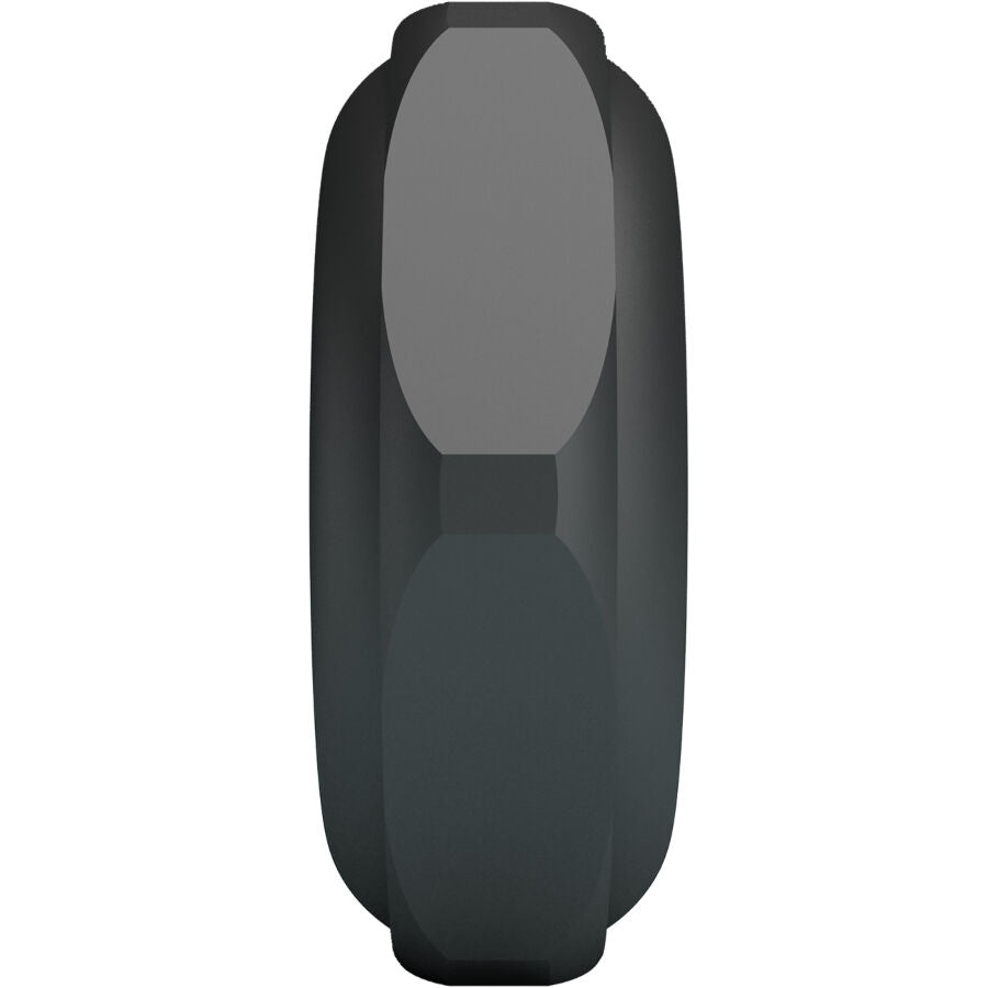 Anneau penien Jarvius Crazy Bull vu de profil, bague hexagonale en silicone noir souple a paroi epaisse et faces planes au toucher doux.