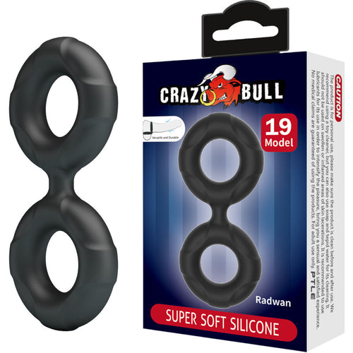 Anneau pénien double silicone soutien renforcé — vue principale