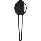 Boule de Geisha Smartball noire de profil, sa sphère effilée en silicone et son cordon de retrait, exercice de Kegel pour tonifier le périnée.
