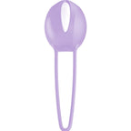 Boule de Geisha Smartball lavande en silicone à bille lestée interne et languette blanche, variante pastel pour le renforcement du plancher pelvien.