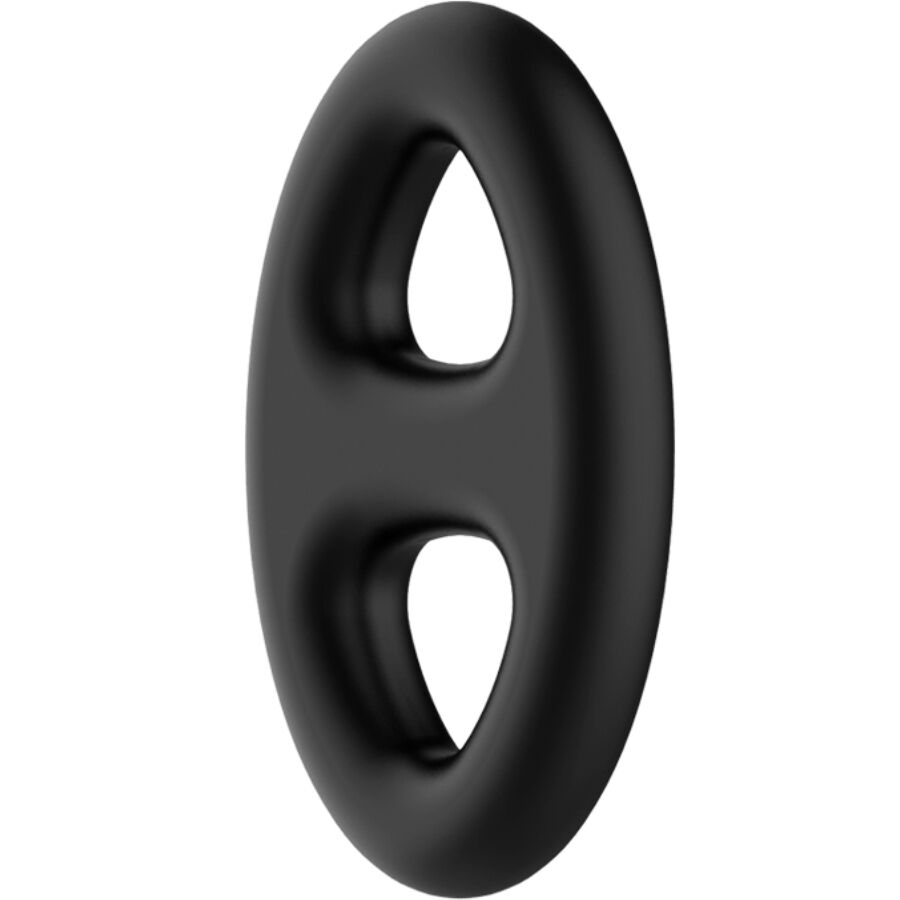 Anneau pénien silicone double ovale Crazy Bull — vue de profil