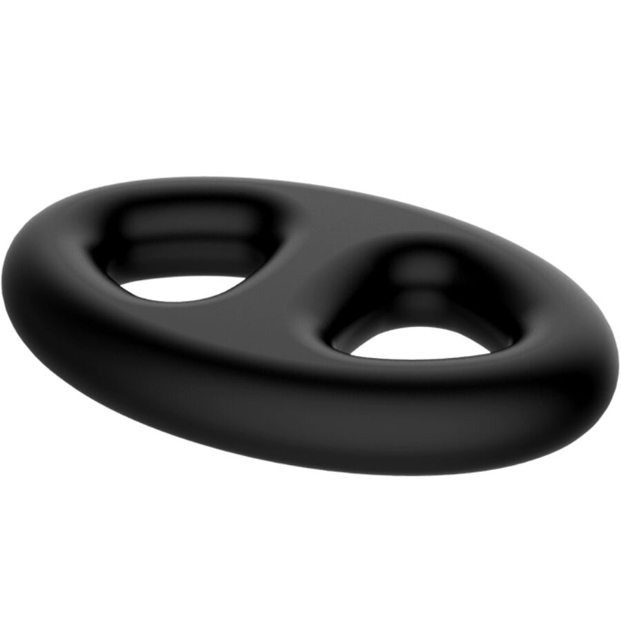 Anneau pénien silicone double ovale Crazy Bull — détail texture surface