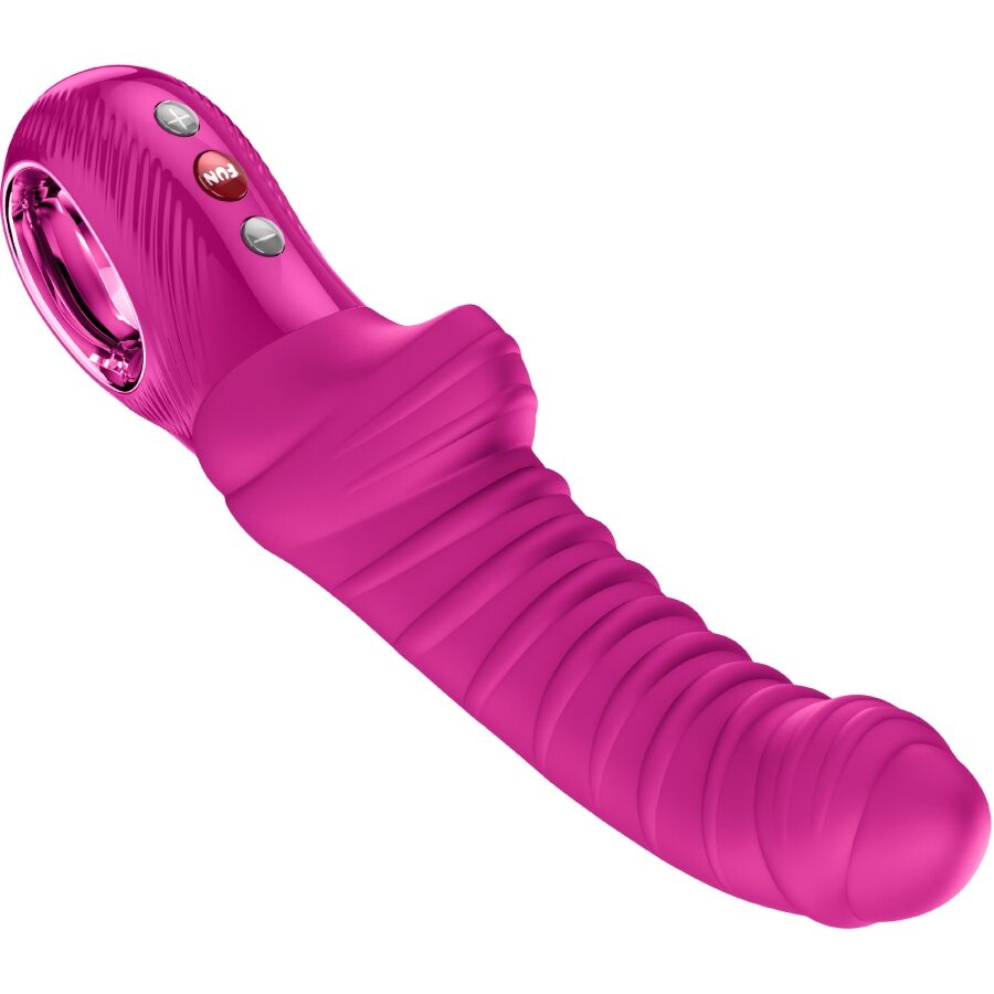 Vibromasseur point G et clitoris en silicone velouté — vue de profil