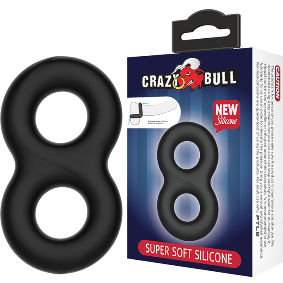 Bague pénienne double infinity en silicone — vue principale