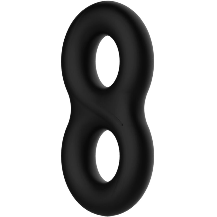 Bague pénienne double infinity en silicone — vue de profil