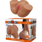 Boite du masturbateur buste Crazy Bull Sophia montrant une vignette anatomique et un visuel suggestif, vagina and anal masturbator vibrant en TPE bodysafe.
