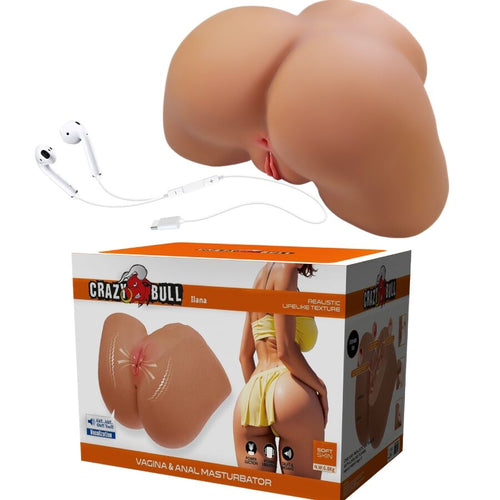 Buste masturbateur réaliste vibrant deux orifices — détail produit
