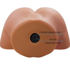 Masturbateur buste realiste vu de dos avec bouton USB rechargeable et mode indiques, orifice moule en TPE chair souple, fonction vibration immersive.